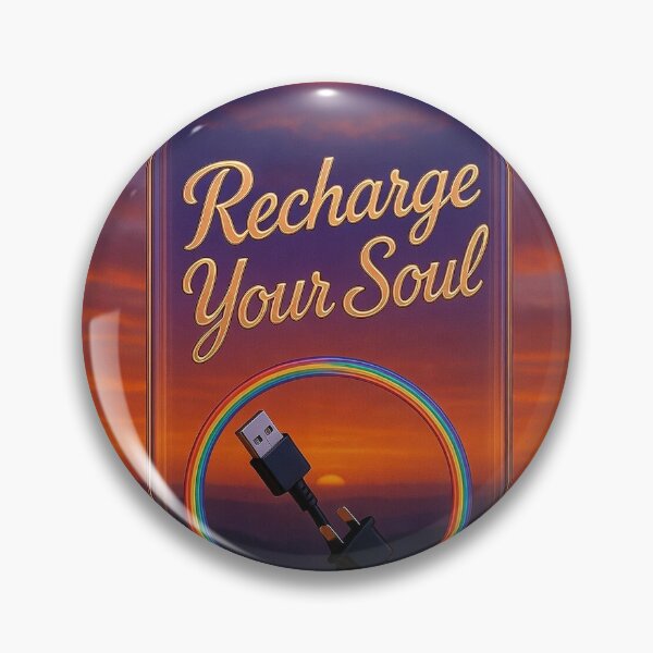 Item preview, Recharge Your Soul Battery – Rainbow Sunset Vibes designed and sold by CoquetteLunaCo.