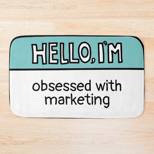 Item preview, Obsessed With Marketing Fun Marketeer Name Tag designed and sold by MaryAller.