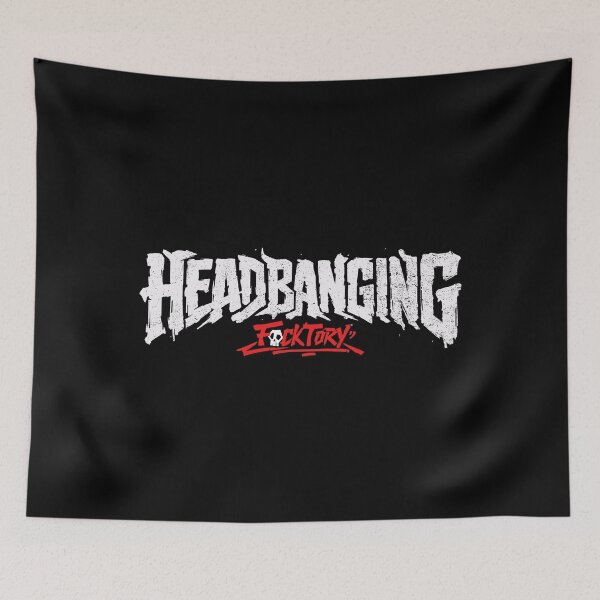 Item preview, Headbanging fucktory white graffiti designed and sold by manuvila.