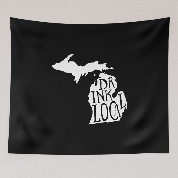 Item preview, Drink Local Michigan State Outline Craft Beer designed and sold by graf1k.