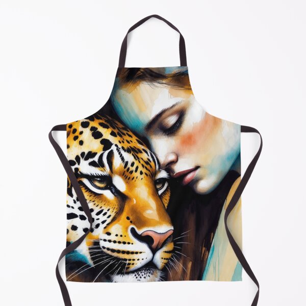 Item preview, Woman and Leopard Portrait Painting designed and sold by SassyArtistry.
