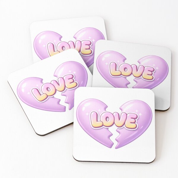 Item preview, Split Puffy Heart LOVE  – Pastel Lavender 3D Kawaii Design designed and sold by Nara8.