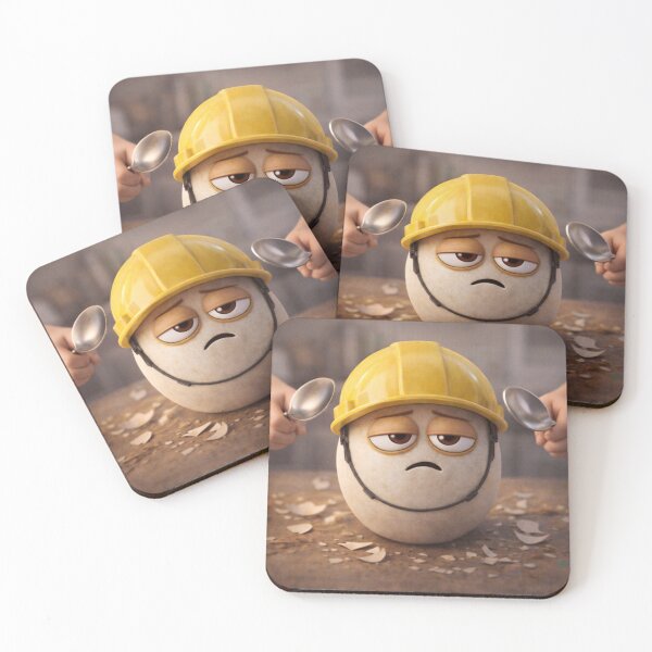 Item preview, Under Construction – Funny Construction Worker Egg 3D Humor designed and sold by ComedyInkFactor.