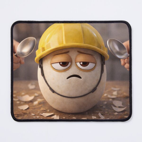 Item preview, Under Construction – Funny Construction Worker Egg 3D Humor designed and sold by ComedyInkFactor.