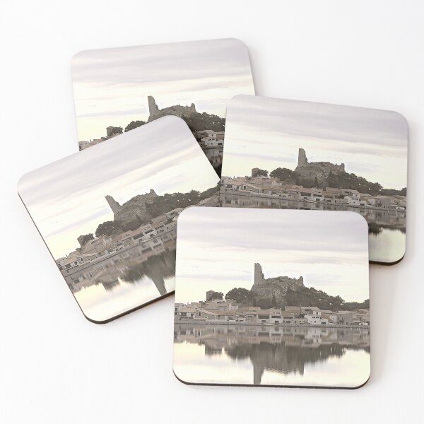 Item preview, Old French Town Reflected in a Lake Print Art designed and sold by Bwananyoka.