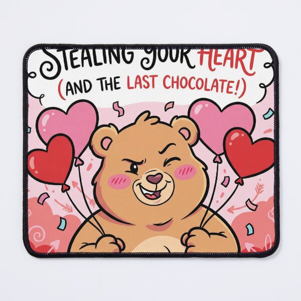 Item preview, Valentine Bear Stealing Your Heart and Chocolate Tee designed and sold by TeesAndKnees.