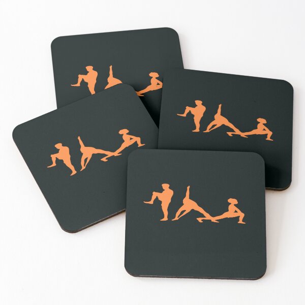 Item preview, Dynamic Trio: Orange Fitness Silhouettes designed and sold by StorySeller85.