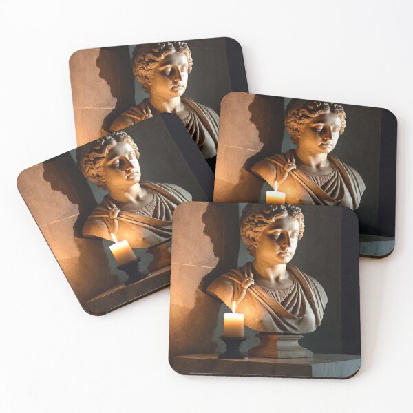 Item preview, Stone Bust in Shadow – Gothic Philosophy Academic Art designed and sold by semenol.
