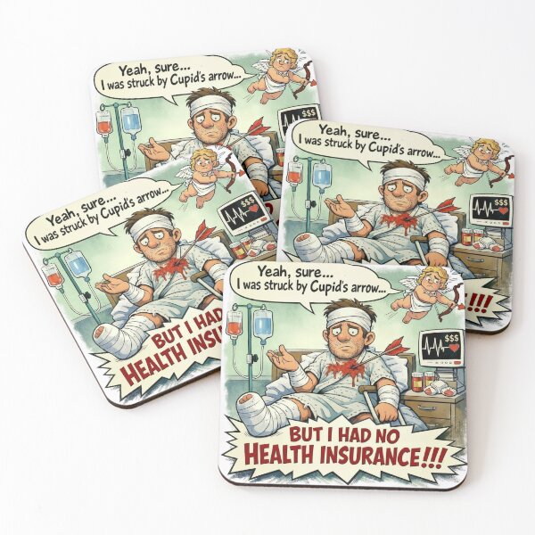 Item preview, But I Had No Health Insurance Vintage Comic Tee designed and sold by TeesAndKnees.