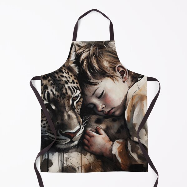 Item preview, Child and Leopard Emotional Painting designed and sold by SassyArtistry.