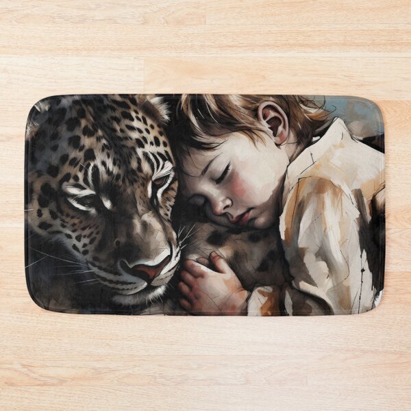 Item preview, Child and Leopard Emotional Painting designed and sold by SassyArtistry.