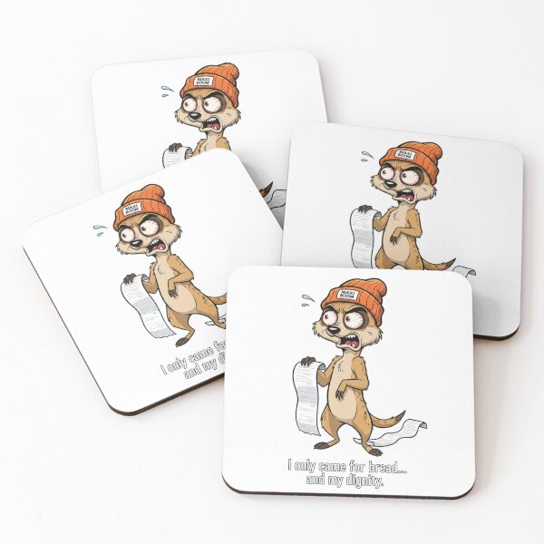 Item preview, Crazy Meerkat vs Inflation – I Only Came For Bread Funny Cartoon designed and sold by mAXiBoOM.