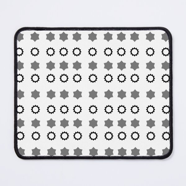 Item preview, Grey Stars and Black Cogs on White background pattern designed and sold by fev-rocks.