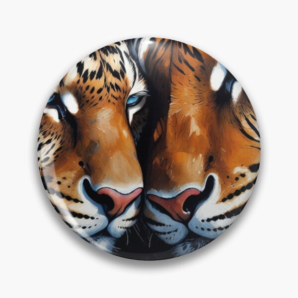 Item preview, Two Tigers Intimate Wildlife Painting designed and sold by SassyArtistry.