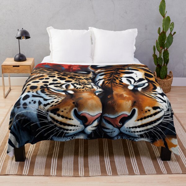 Item preview, Two Tigers Intimate Wildlife Painting designed and sold by SassyArtistry.