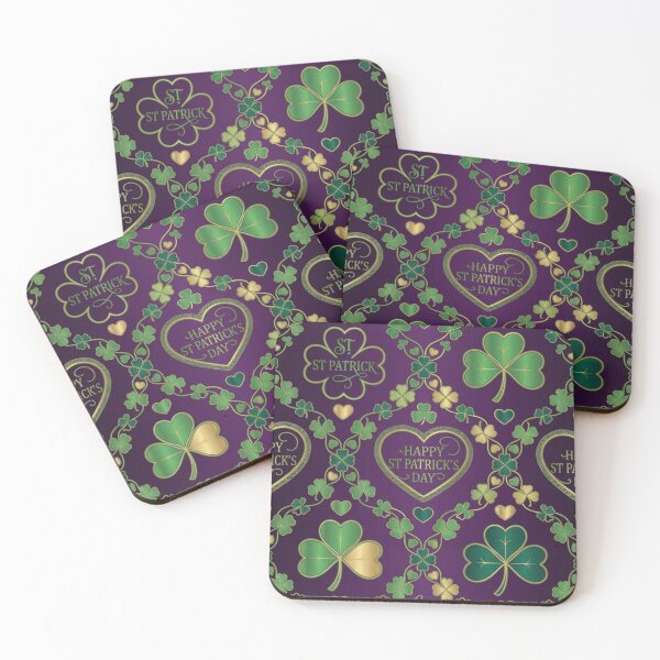 Item preview, Ornate Purple and Gold St. Patrick’s Day Pattern designed and sold by DGtaLrtcom.