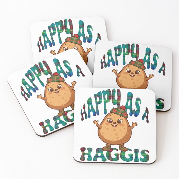 Item preview, Happy as a Haggis Scottish Tartan Illustration Art designed and sold by Loom on the Loch.
