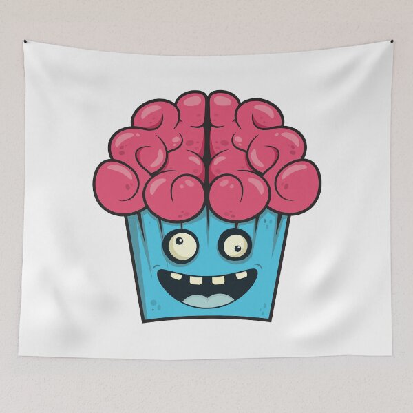 Item preview, Zombie Cupcake Brains Blue designed and sold by Captain Creative.
