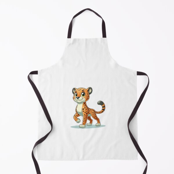 Item preview, A cheerful cartoon cheetah with big eyes, showcasing playful features and vibrant orange spots. designed and sold by cave-canvas.