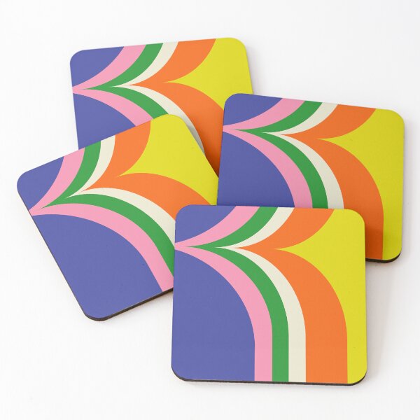 Item preview, Fun Bold Colorful Retro Curves Abstract designed and sold by kierkegaard.