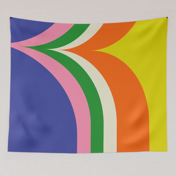 Item preview, Fun Bold Colorful Retro Curves Abstract designed and sold by kierkegaard.