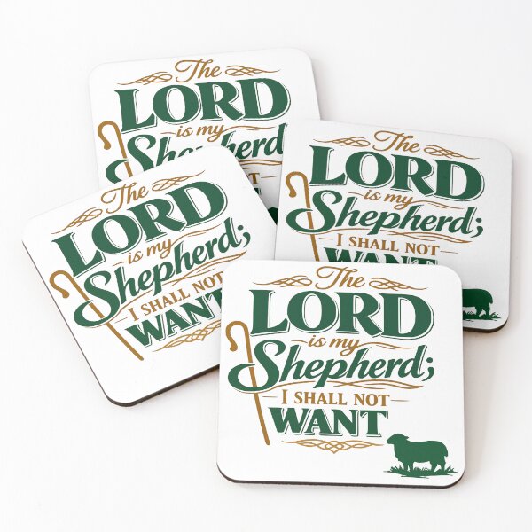 Item preview, Psalm 23 The Lord is My Shepherd Typography designed and sold by FunFitLife Studio.