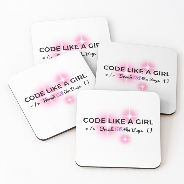 Item preview, Code Like a Girl Break All the Bugs designed and sold by DigitalMagShop.