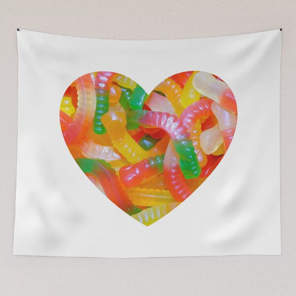 Item preview, Gummy Worm Candy Photo Heart designed and sold by patternsoup.