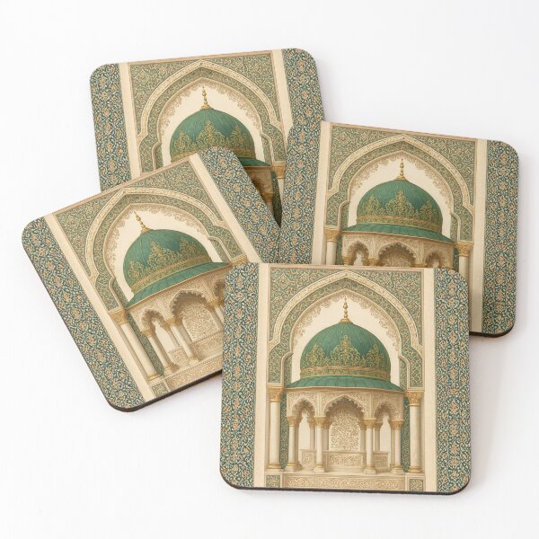 Item preview, Emerald & Gold Islamic Architecture: Elegant Moroccan Dome Illustration (V.3) designed and sold by D-Islamic.