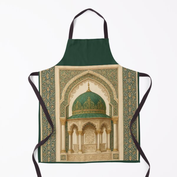 Item preview, Emerald & Gold Islamic Architecture: Elegant Moroccan Dome Illustration (V.3) designed and sold by D-Islamic.
