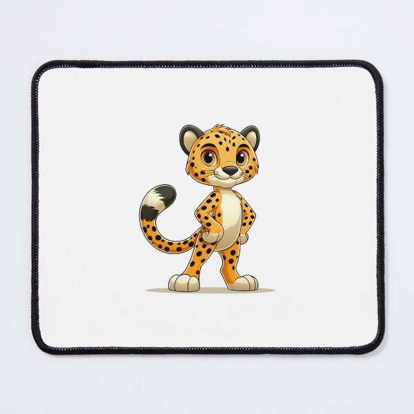 Item preview, A cheerful cartoon leopard character with a playful expression and colorful fur pattern. designed and sold by cave-canvas.