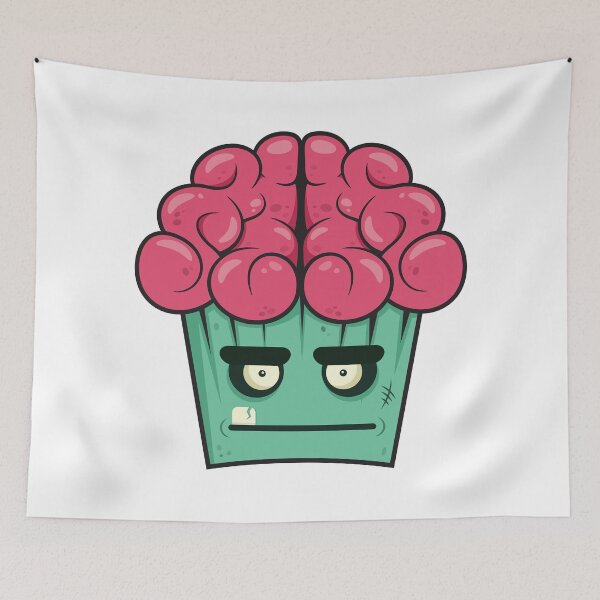 Item preview, Zombie Cupcake Brains Aqua Green designed and sold by Captain Creative.
