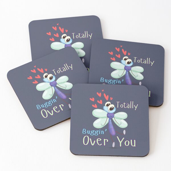 Item preview, Funny "Totally Buggin' Over You" Dragonfly Romance designed and sold by ChathuStrokes.