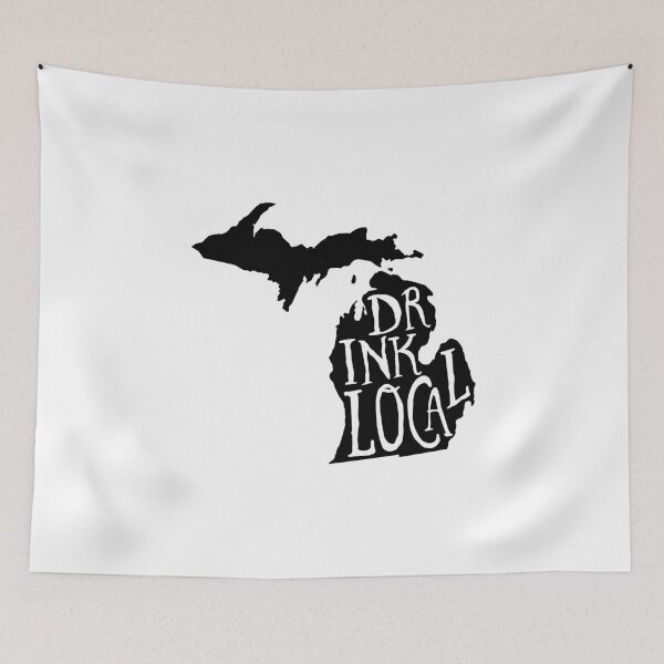 Item preview, Drink Local Michigan State Outline Craft Beer designed and sold by graf1k.