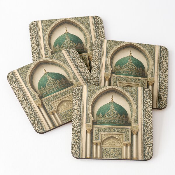 Item preview, Emerald & Gold Islamic Architecture: Elegant Moroccan Dome Illustration (V.2) designed and sold by D-Islamic.