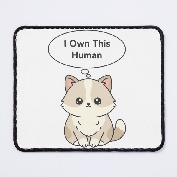 Item preview, I Own This Human Funny Cat Shirt designed and sold by Mafmoh.