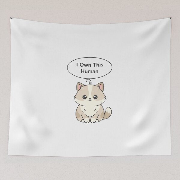 Item preview, I Own This Human Funny Cat Shirt designed and sold by Mafmoh.