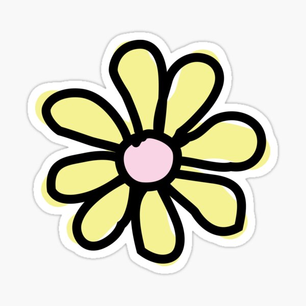 Flor amarilla Pegatina