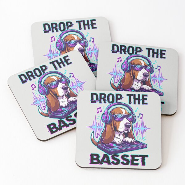 Item preview, Drop The Basset - DJ Dog Pun designed and sold by DigitalGlade.