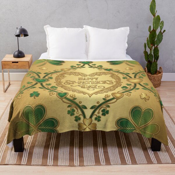Item preview, Ornate Golden St. Patrick’s Day Shamrock Pattern designed and sold by DGtaLrtcom.