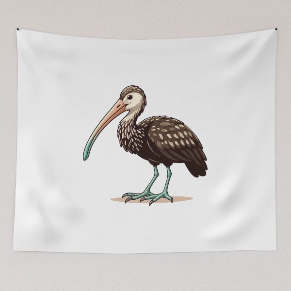 Item preview, Illustration of a stylized bird with long beak and distinctive feathers. designed and sold by cave-canvas.