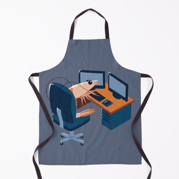 Item preview, Shrimp Sitting on a Chair – Funny Sea Creature Cartoon Design designed and sold by dittoon.