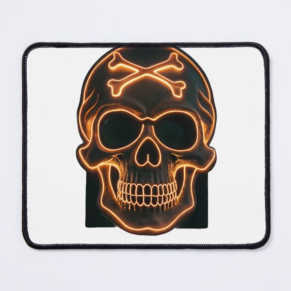 Item preview, Glowing neon skull with crossbones symbolizing danger and warning designed and sold by Creative88Art.