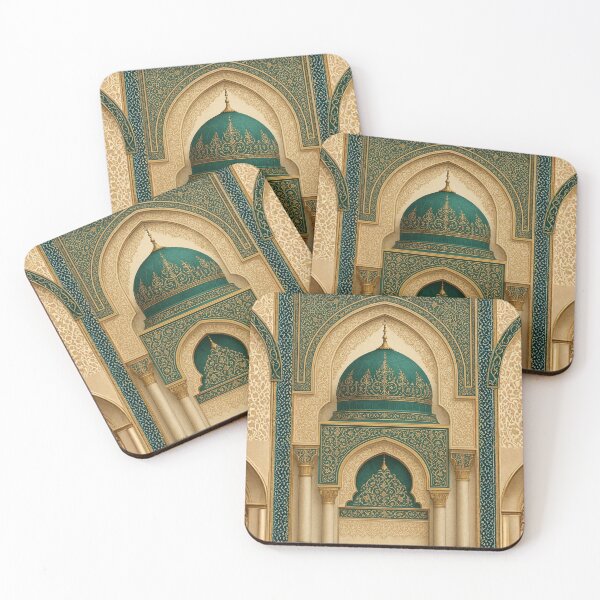 Item preview, Emerald & Gold Islamic Architecture: Elegant Moroccan Dome Illustration (V.1) designed and sold by D-Islamic.