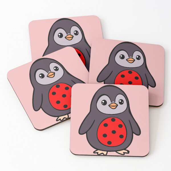Item preview, Penguin Ladybug designed and sold by minimalartstory.