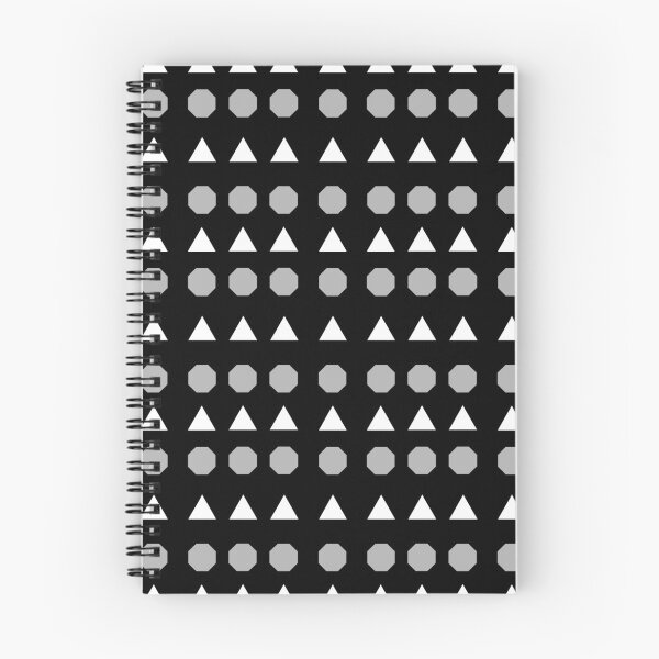 Item preview, White Triangles and Grey Octagons on Black background pattern designed and sold by fev-rocks.