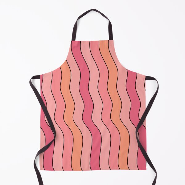 Item preview, Abstract Pink and Orange Pastel Retro 70s Wavy Groovy Lines Pattern designed and sold by Aesthetic Crew.