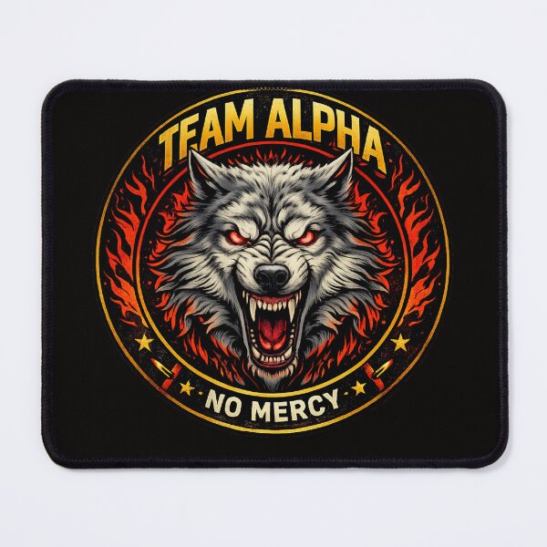 Item preview, Team Alpha Wolf No Mercy Flame Portrait designed and sold by OxiSkor.