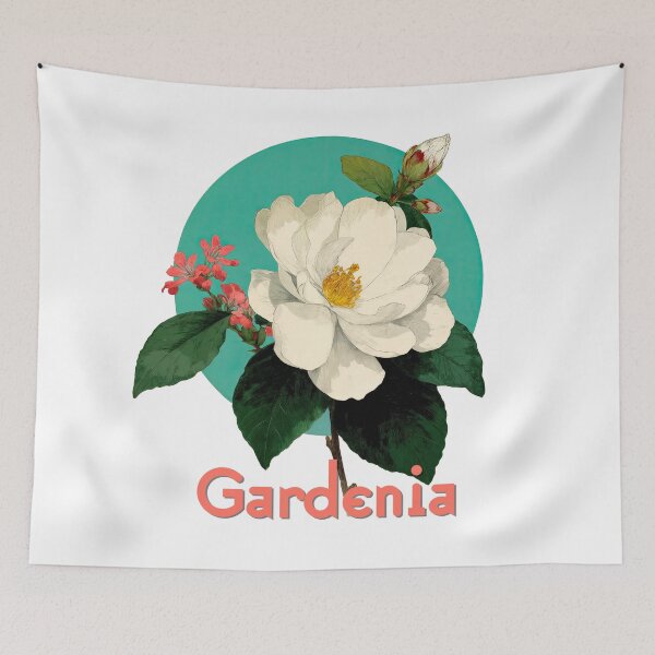 Item preview, Gardenia Bloom Botanical Retro Art designed and sold by ForeverPrintsOK.