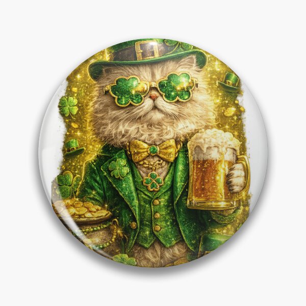 Item preview, St. Patrick's Day Lucky Cat – Funny Leprechaun Cat Party Illustration designed and sold by theleocreator.